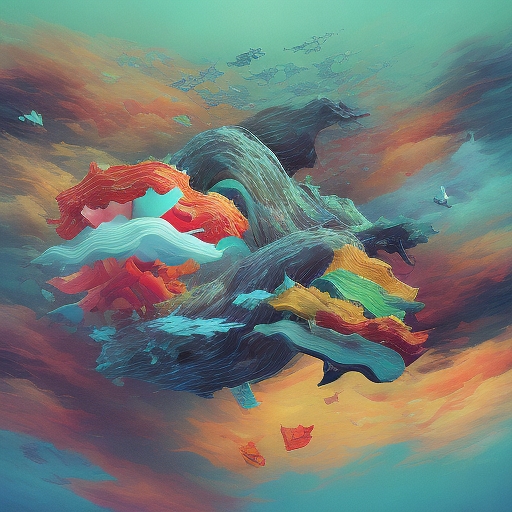 抽象視覺圖,描繪日圓貶值對個人生活和投資產生的多方面影響