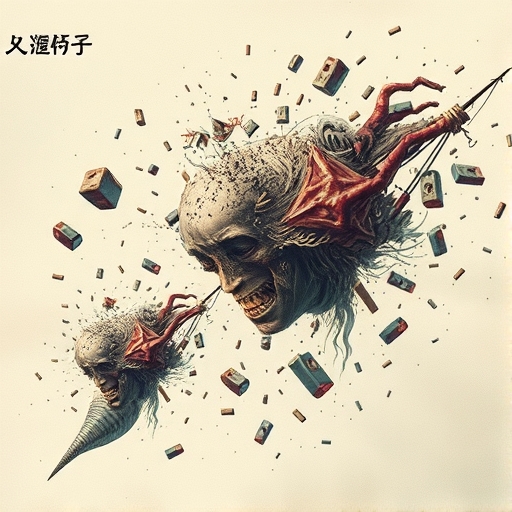 Visual metaphor of breaking apart