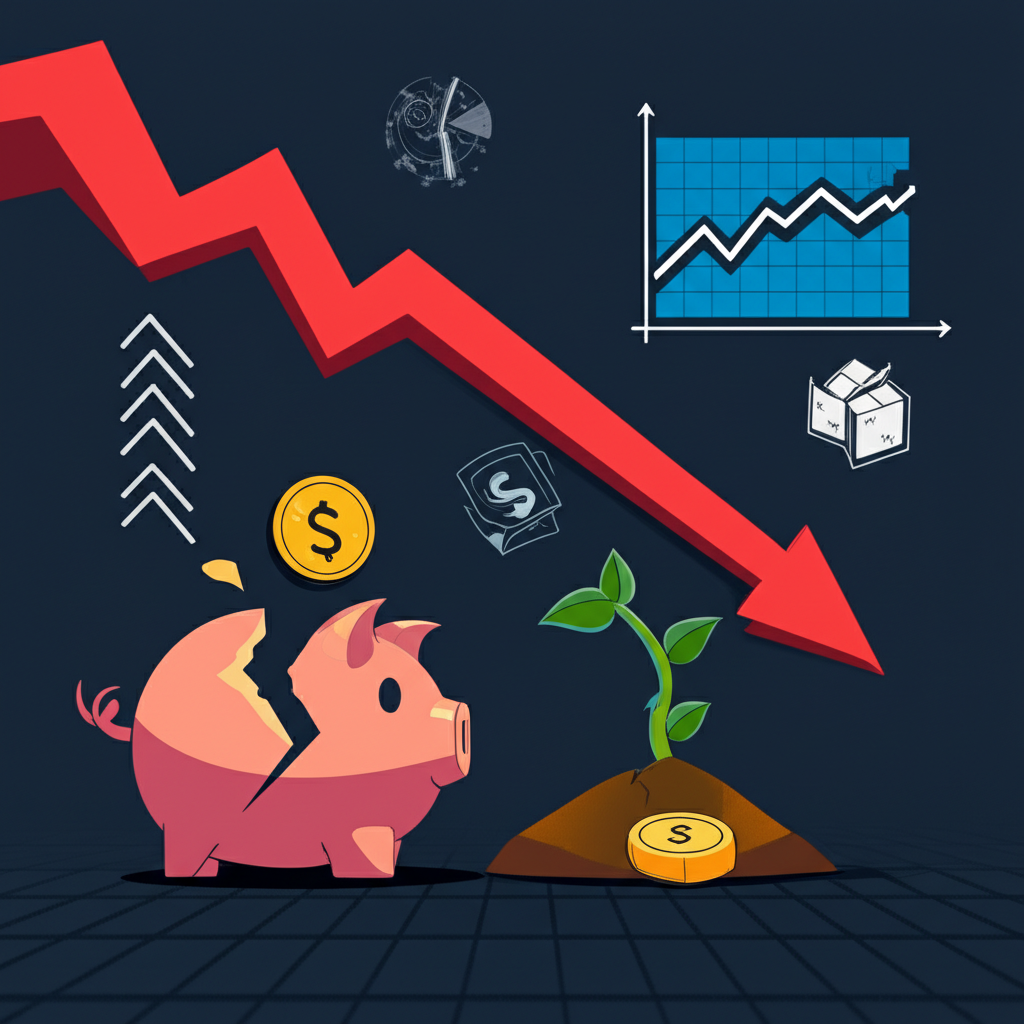 一位中央銀行家在降息與通膨控制之間面臨兩難的示意圖。