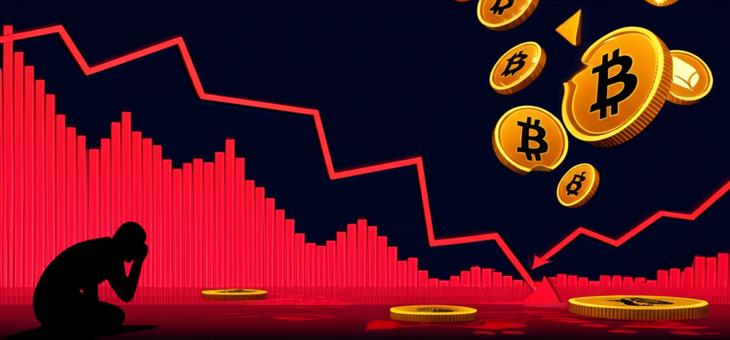 一張詳細圖示，展示加密貨幣交易所生態系統中不同實體間的複雜金融交易網絡，中央交易所標示為「FTX」，相關交易公司「Alameda Research」顯著呈現，並標示「客戶存款」和「高風險投資」，整體風格嚴肅並強調管理不當。