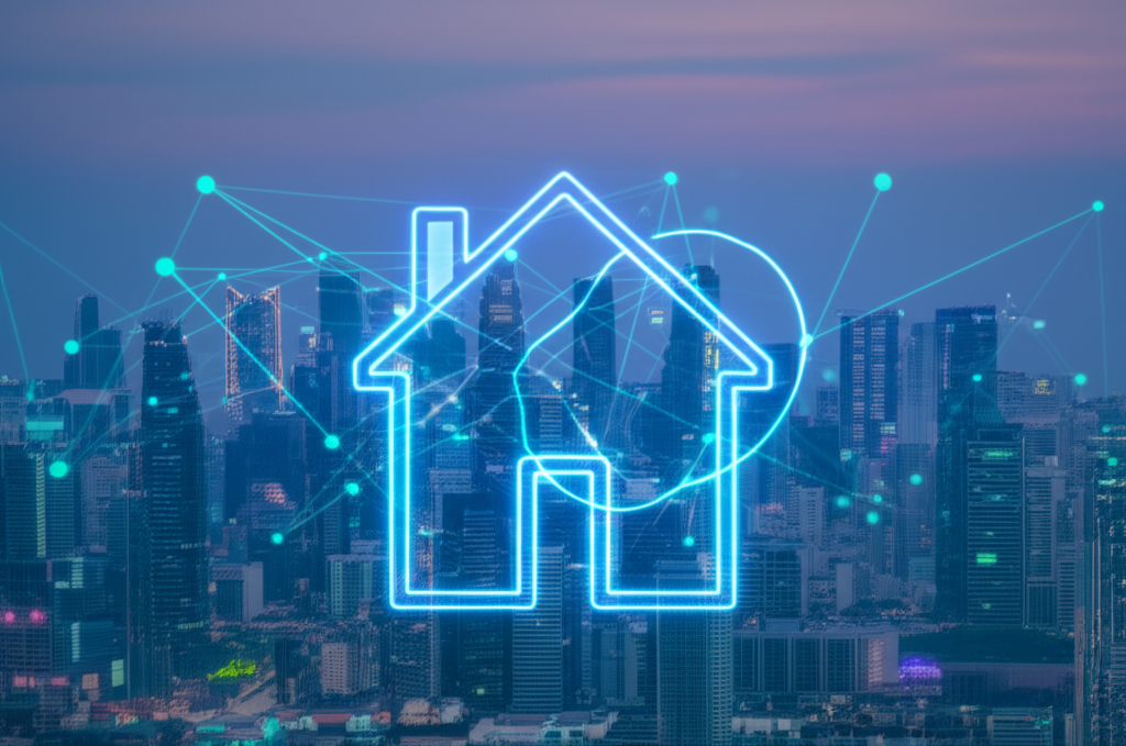 一張動態視覺圖，展示 Chainlink 的跨鏈互通性協定 (CCIP)。