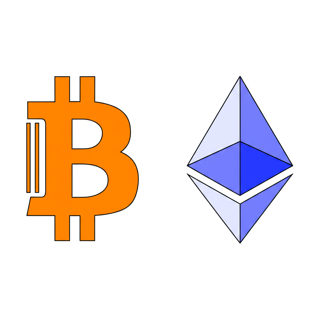 去中心化金融（DeFi）的視覺化呈現，多種互聯的金融服務構成一個無中心機構的網絡。