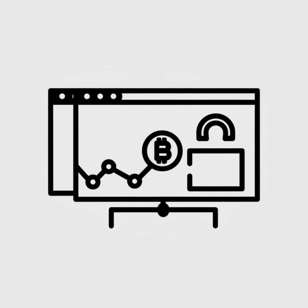 比特幣ETF降低投資門檻示意圖：圖表與交易所介面結合
